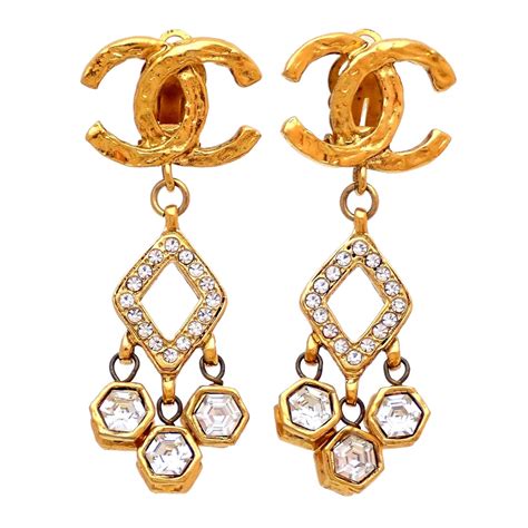 chanel vintage earings|vintage chanel earrings for sale.